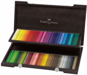 סט 120 עפרונות צבעוניים במזוודת עץ Polychromos סט 120 עפרונות צבעוניים במזוודת עץ Polychromos