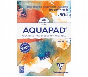 Clairefontaine Aquapad בלוק נייר A5 צבעי מים Clairefontaine Aquapad בלוק נייר A5 צבעי מים