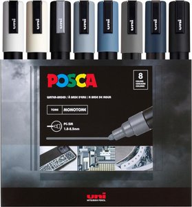 POSCA 5M טושים אקריליים פוסקה 8 גוונים חמים POSCA 5M טושים אקריליים פוסקה 8 גוונים חמים