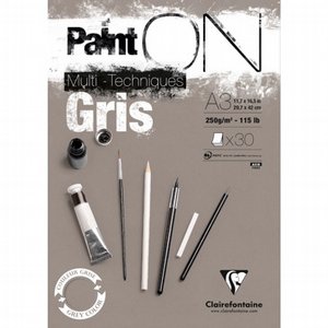 Paint'ON בלוק רישום אפור A3 Paint'ON בלוק רישום אפור A3
