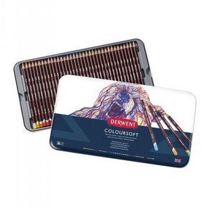 Derwent Coloursoft סט 36 עפרונות רכים צבעוניים Derwent Coloursoft סט 36 עפרונות רכים צבעוניים