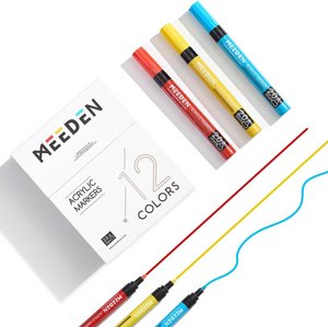 Acrylic Paint Marker Broad Tip 12pc- סט 12 טושים אקרליים Acrylic Paint Marker Broad Tip 12pc- סט 12 טושים אקרליים