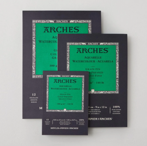 ARCHES בלוק נייר צבעי מים כבישה קרה בשלושה גדלים ARCHES בלוק נייר צבעי מים כבישה קרה בשלושה גדלים