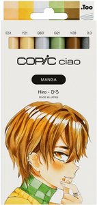 Copic ciao Hiro טושים אלכוהוליים קופיק צ'או 5 צבעים+ רפידוגרף Copic ciao Hiro טושים אלכוהוליים קופיק צ'או 5 צבעים+ רפידוגרף