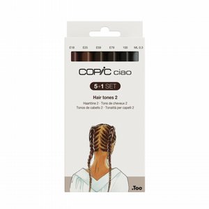 Copic ciao Hairtones 2 טושים אלכוהוליים קופיק צ'או בצבעי שיער 5 צבעים+רפידוגרף Copic ciao Hairtones 2 טושים אלכוהוליים קופיק צ'או בצבעי שיער 5 צבעים+רפידוגרף