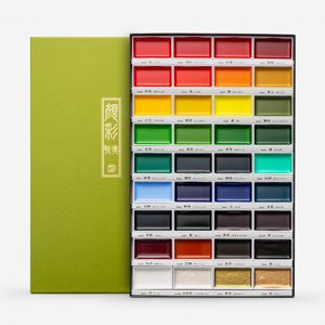 סט 36 צבעי מים קוביות GANSAI TAMBI JAPANESE WATERCOLOR סט 36 צבעי מים קוביות GANSAI TAMBI JAPANESE WATERCOLOR