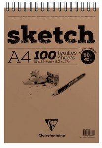 סקצ'בוק A4 ,50 דפים, עובי 90 גר' Clairefontaine SKETCH סקצ'בוק A4 ,50 דפים, עובי 90 גר' Clairefontaine SKETCH