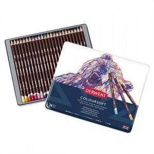 24 עפרונות Derwent -Coloursoft 24 עפרונות Derwent -Coloursoft
