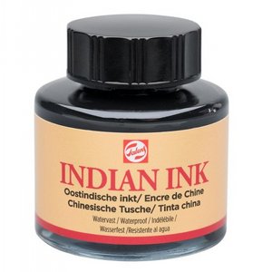 דיו שחור Talens Indian ink לציור וקליגרפיה (30 מ'ל) טאלנס דיו שחור Talens Indian ink לציור וקליגרפיה (30 מ'ל) טאלנס