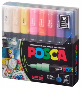 POSCA סט 16 יחידות פוסקה PC-1M POSCA סט 16 יחידות פוסקה PC-1M