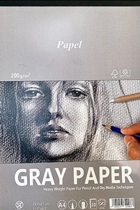 בלוק GRAY PAPER בגוון אפור מחוספס בלוק GRAY PAPER בגוון אפור מחוספס