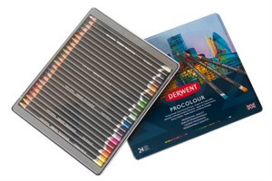Derwent Procolour סט 24 עפרונות צבעוניים Derwent Procolour סט 24 עפרונות צבעוניים