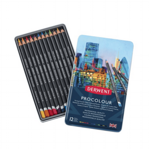 Derwent Procolour סט 12 עפרונות צבעוניים Derwent Procolour סט 12 עפרונות צבעוניים