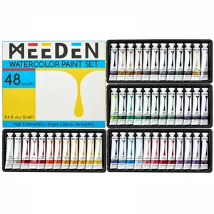 MEEDEN שפורפרות צבעי מים 24 צבעים 12 מ'ל MEEDEN שפורפרות צבעי מים 24 צבעים 12 מ'ל