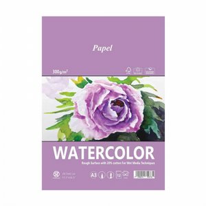 בלוק ציור לצבעי מים A3 300 גרם PAPEL מחוספס סטנופלסט בלוק ציור לצבעי מים A3 300 גרם PAPEL מחוספס סטנופלסט