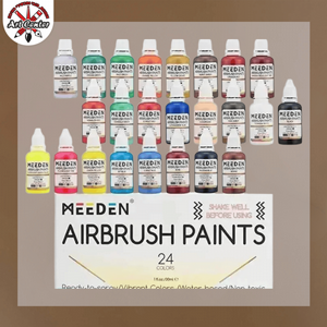Airbrush Paint Colors Set, 30 ml / 3 oz 24 Airbrush Paint Colors Set, 30 ml / 3 oz 24