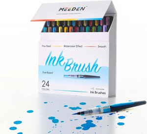 MEEDEN סט 12 טושי מכחול צבע מים MEEDEN סט 12 טושי מכחול צבע מים
