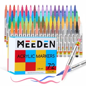 MEEDEN סט 48 טושי מכחול אקריליים MEEDEN סט 48 טושי מכחול אקריליים