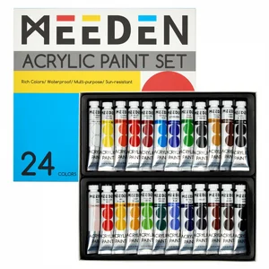 MEEDEN אקריליק 12 צבעים בסיסיים 22 מ'ל MEEDEN אקריליק 12 צבעים בסיסיים 22 מ'ל
