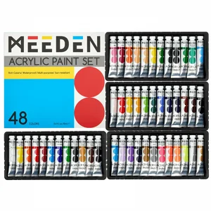 MEEDEN אקריליק 12 צבעים בסיסיים 22 מ'ל MEEDEN אקריליק 12 צבעים בסיסיים 22 מ'ל