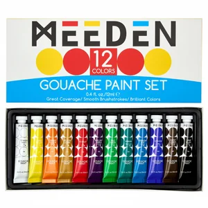 MEEDEN גואש 24 צבעים בסיסיים 12 מ'ל MEEDEN גואש 24 צבעים בסיסיים 12 מ'ל