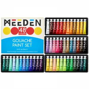 MEEDEN גואש 12 צבעים בסיסיים 12 מ'ל MEEDEN גואש 12 צבעים בסיסיים 12 מ'ל